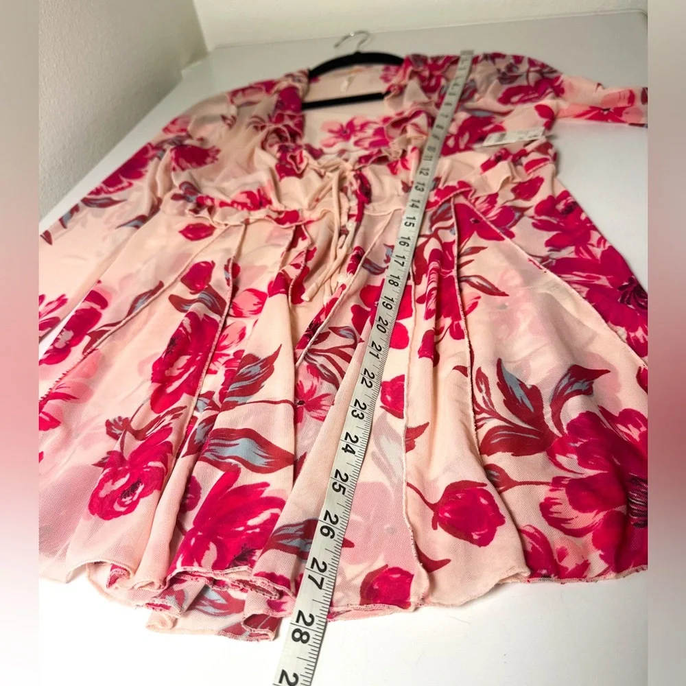 Free People Wildest Dream Tunic in Warm Pink Combo size Small NWT